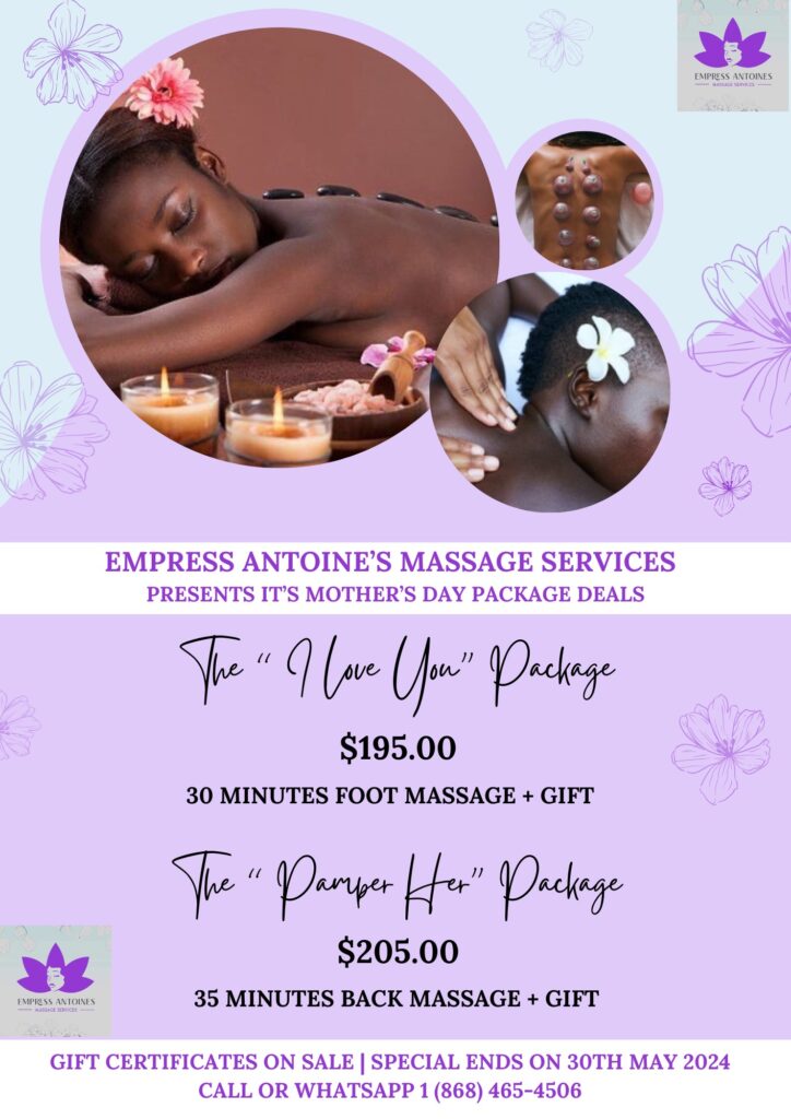 Empress Antoine's Massage Services Mother's Day Special